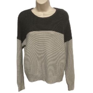 BDG Urban Outfitters Chunky Colorblock Sweater Light Grey Dark Gray Women SP